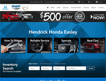 Tablet Screenshot of hendrickhondasc.com
